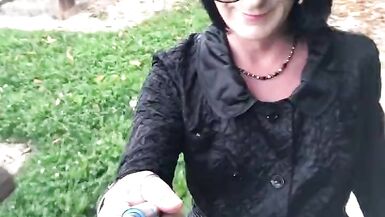 Little sissy in chastity walking in public - 13 image