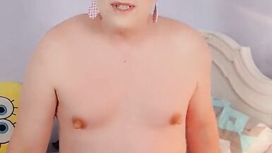 Dirty, nasty redhead tranny whore cums for you! - 4 image