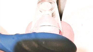 drinking all my cum in Chasity hands free cum - 13 image