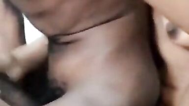 Ebony ts Pinky vs Big black dick