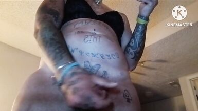 Solo Tattooed trap cums on your face - 15 image