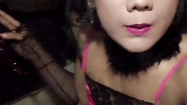 Enjoying my crossdressing with a lot of sperm - 3 image