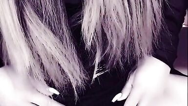 Dominant Goth Shemale Teasing Big Fat Cock - 7 image