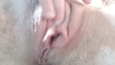 ftm masturbates. Dick and swollen pussy - 12 image