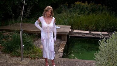 Morning Bathing In Negligee & Nylon Stockings - 1 image