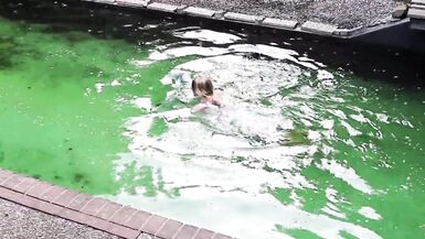 Morning Bathing In Negligee & Nylon Stockings - 13 image