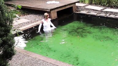 Morning Bathing In Negligee & Nylon Stockings - 4 image