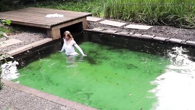 Morning Bathing In Negligee & Nylon Stockings - 8 image