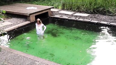 Morning Bathing In Negligee & Nylon Stockings - 9 image