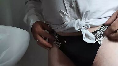 Shaving my small cock and balls so smooth!! - 1 image