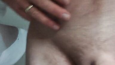 Shaving my small cock and balls so smooth!! - 15 image