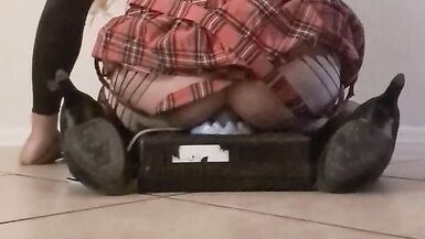 Sissy Sky riding large dildo cumshot at the end - 5 image