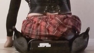 Sissy Sky riding large dildo cumshot at the end - 6 image