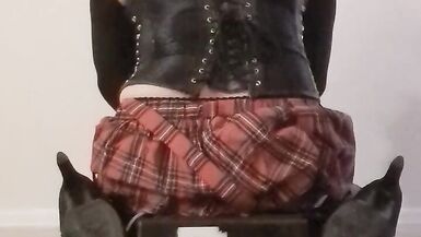 Sissy Sky riding large dildo cumshot at the end - 7 image