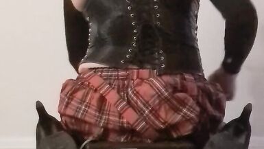 Sissy Sky riding large dildo cumshot at the end - 8 image