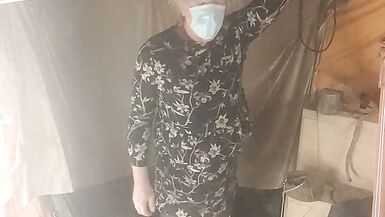 Hanging out in a summer dress and tight rubber skirt - 10 image