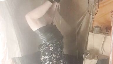 Hanging out in a summer dress and tight rubber skirt - 13 image