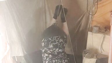 Hanging out in a summer dress and tight rubber skirt - 14 image