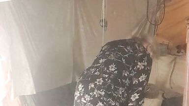 Hanging out in a summer dress and tight rubber skirt - 4 image