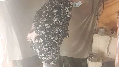 Hanging out in a summer dress and tight rubber skirt - 5 image