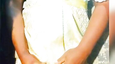 Masturbate in Thai dress with a dildo