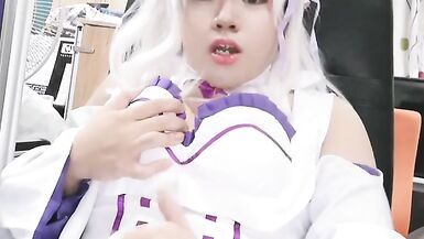 handjobs by asian cosplay Emilia crossdresser 016 - 12 image