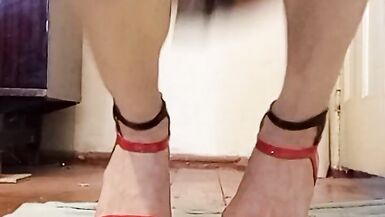 Sissy Aisha in heels fucks herself with a dildo - 12 image