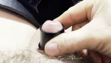 Playing with my one in cock - 2 image