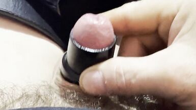 Playing with my one in cock - 5 image