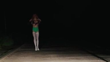 Sunnybunny flashing skinny body outdoor - 9 image