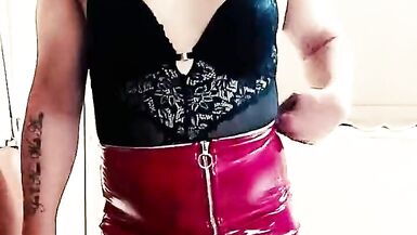 FetishEmmanuella 11 - Red Vinyl Skirt - Cyprus - 7 image