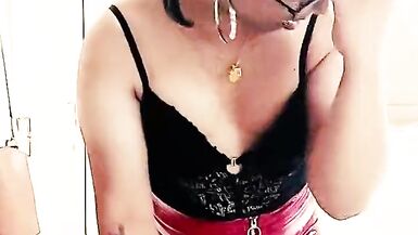 FetishEmmanuella 11 - Red Vinyl Skirt - Cyprus - 9 image