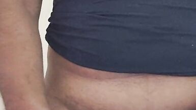 Shooting milky load in black panties - 10 image