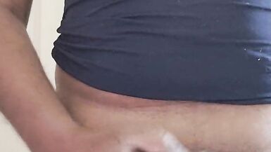 Shooting milky load in black panties - 11 image