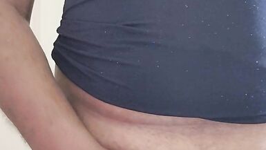 Shooting milky load in black panties - 13 image