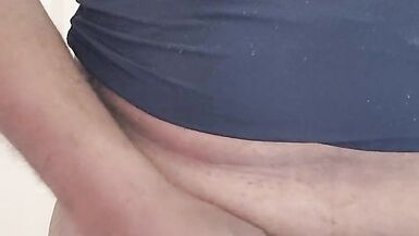 Shooting milky load in black panties - 15 image