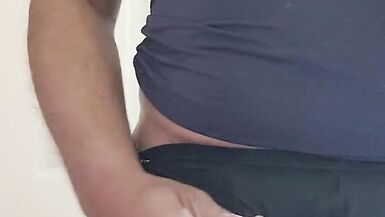 Shooting milky load in black panties - 9 image