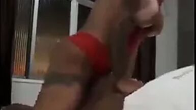 curious guy gives it a try, gets roughly fucked by a shemale