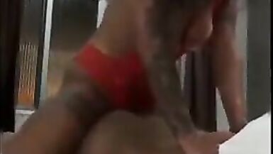 curious guy gives it a try, gets roughly fucked by a shemale - 3 image