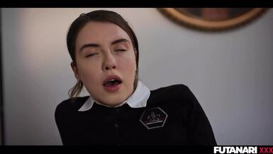 Futa Girls explode with cum after hardcore fuck - 1 image