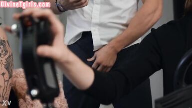 College tranny fucked by classmate in missionary in ass - 11 image