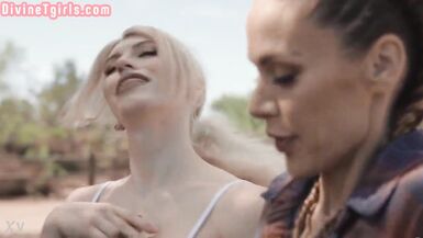 Transgender beauty fucks MILF female in wet pussy hole - 15 image