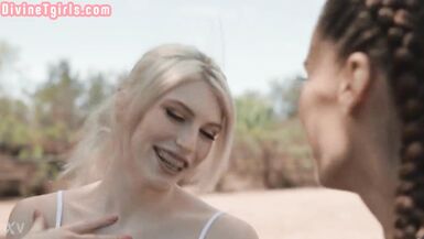 Transgender beauty fucks MILF female in wet pussy hole - 8 image