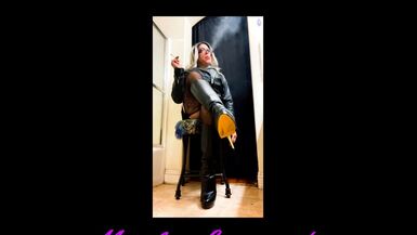 Mistress Marilyn Leather Boot Smoking Fetish - 1 image