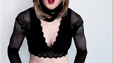 Fishnet stockings cum shot featuring Alexandra Braces in Converse sneakers - 14 image