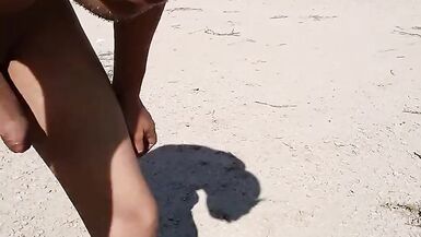 beautiful Trans in a skirt strips naked in public with very hot heels and beautiful legs delicious erect penis - 12 image