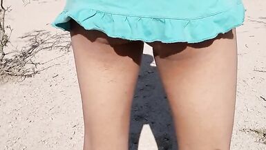 beautiful Trans in a skirt strips naked in public with very hot heels and beautiful legs delicious erect penis - 5 image