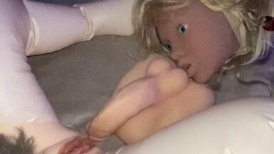 Blonde Sex doll gets fucked - 1 image