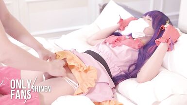 Oshi no ko, Cute Cosplayer get Fucked, Hoshino Ai Japanese hentai anime crossdresser cosplay kawaii - 6 image