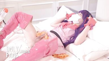 Oshi no ko, Cute Cosplayer get Fucked, Hoshino Ai Japanese hentai anime crossdresser cosplay kawaii - 7 image